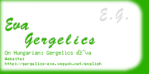 eva gergelics business card